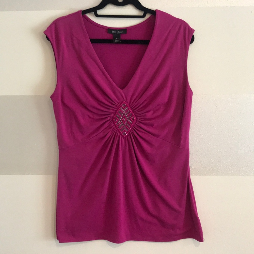 White House Black Market Pink Tunic Top